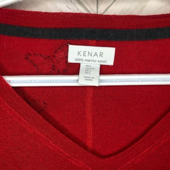 Kenar merino wool butterfly applique sweater - Picture 2 of 5